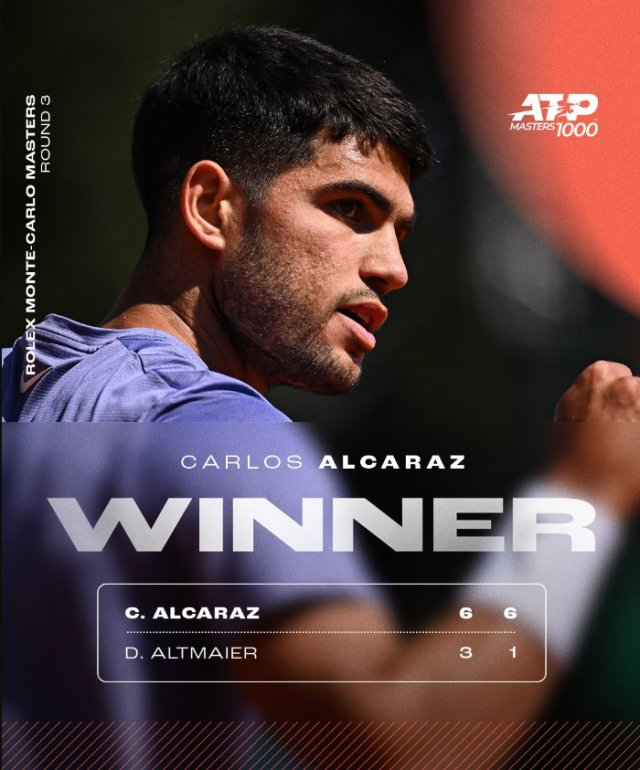 爱游戏在线-关于蒙特卡洛大师赛力克澳网，阿尔卡拉斯关键制胜的信息